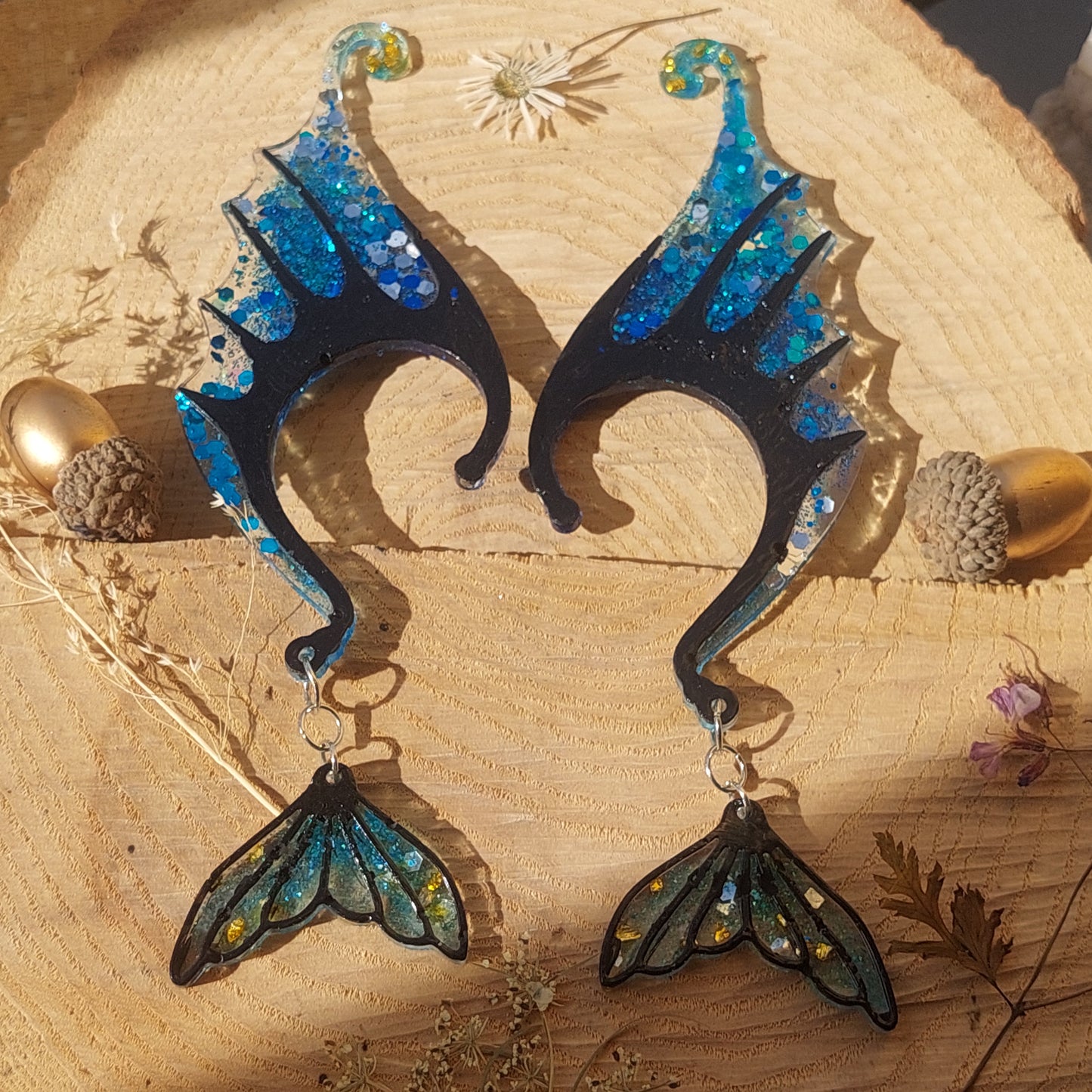 Limitierte Elfen-Ohrmanschetten – Handgefertigter Fantasy-Schmuck ohne Piercing | Fee, Meerjungfrau, Cosplay