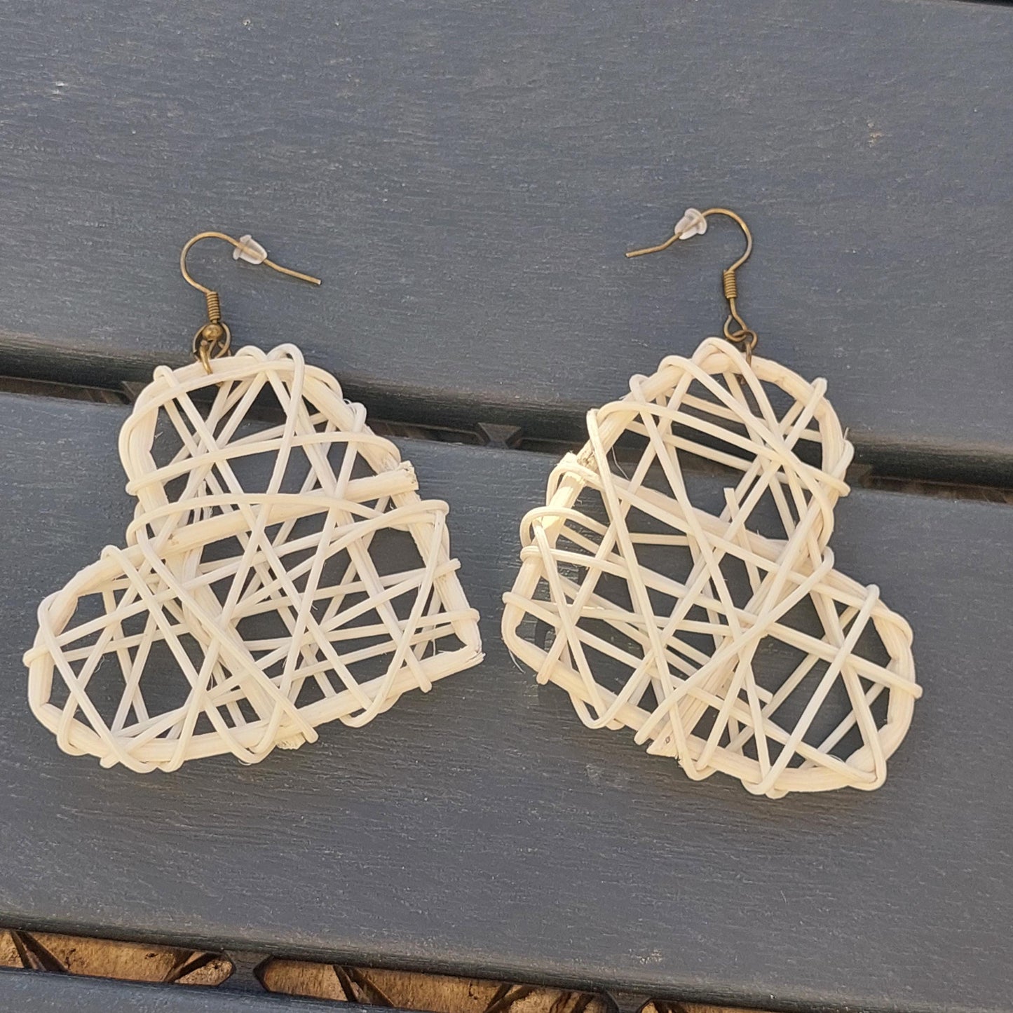 Rattan Heart Earrings | Handmade Valentine’s Day Gift for Her & Mom