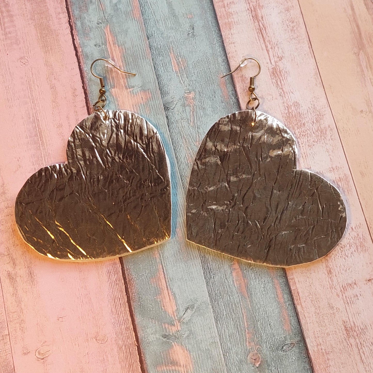 Unique Leather Heart-Shaped Leopard Print Earrings – Creative Handmade Gift for Her, Unique Handmade Gift