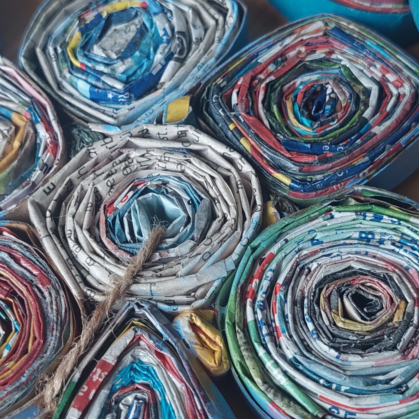 Upcycled Wall Art & Coaster Set - Eco-Friendly Handmade Gift - Paw & Flower Designs