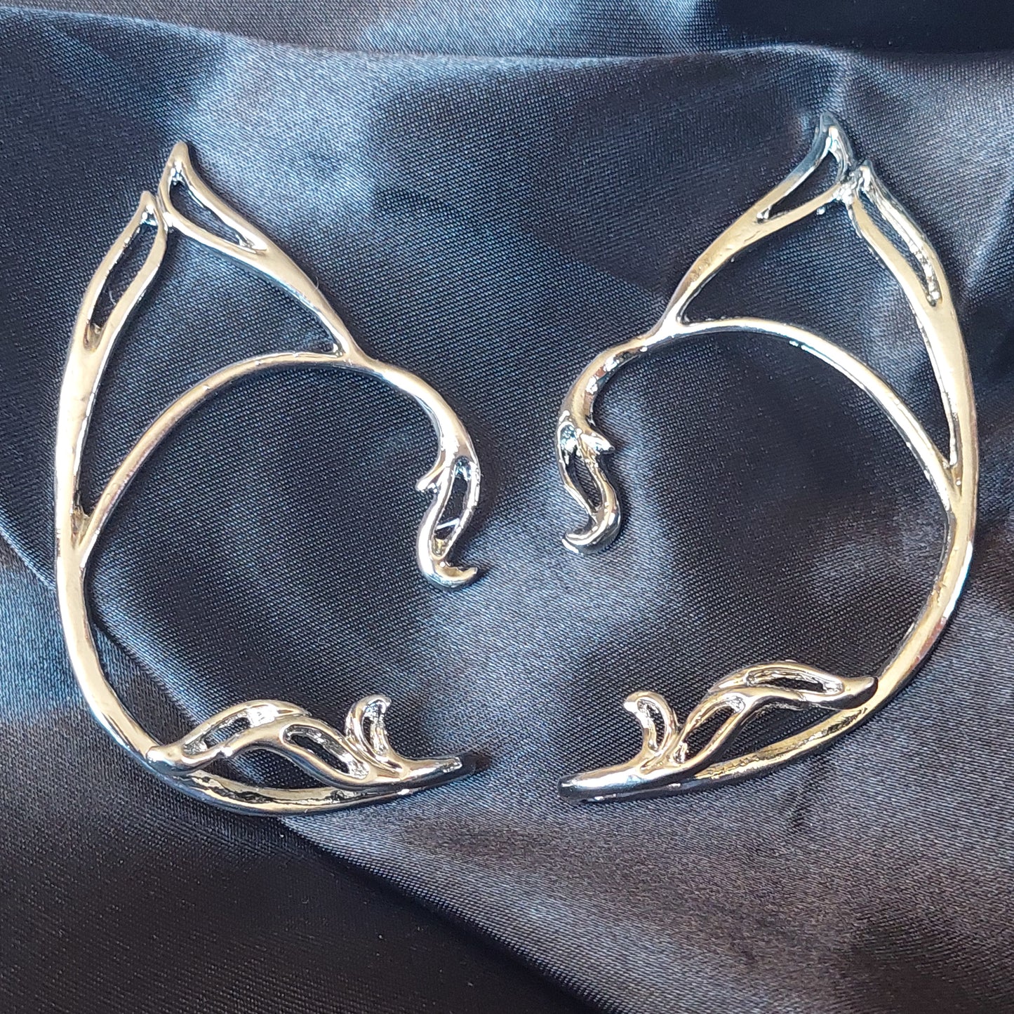 Elfen-Ohrklemmen-Set (Gold &amp; Silber) | Fantasy-Elfenschmuck für linkes und rechtes Ohr | Kein Ohrloch erforderlich