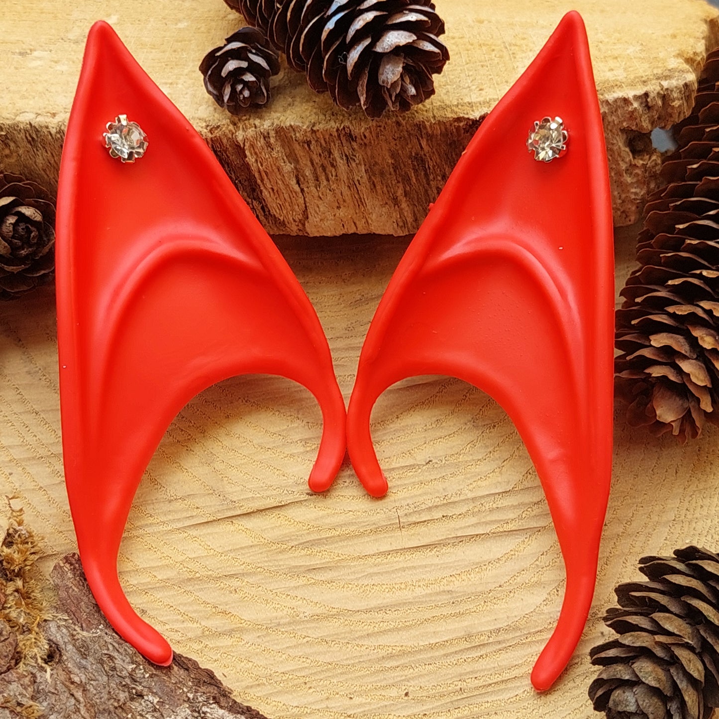 Silicone Elf Ears with Piercing – Soft Pixie Ears for Cosplay, Halloween & Fantasy Costume (2 Sizes, 6 Colors)