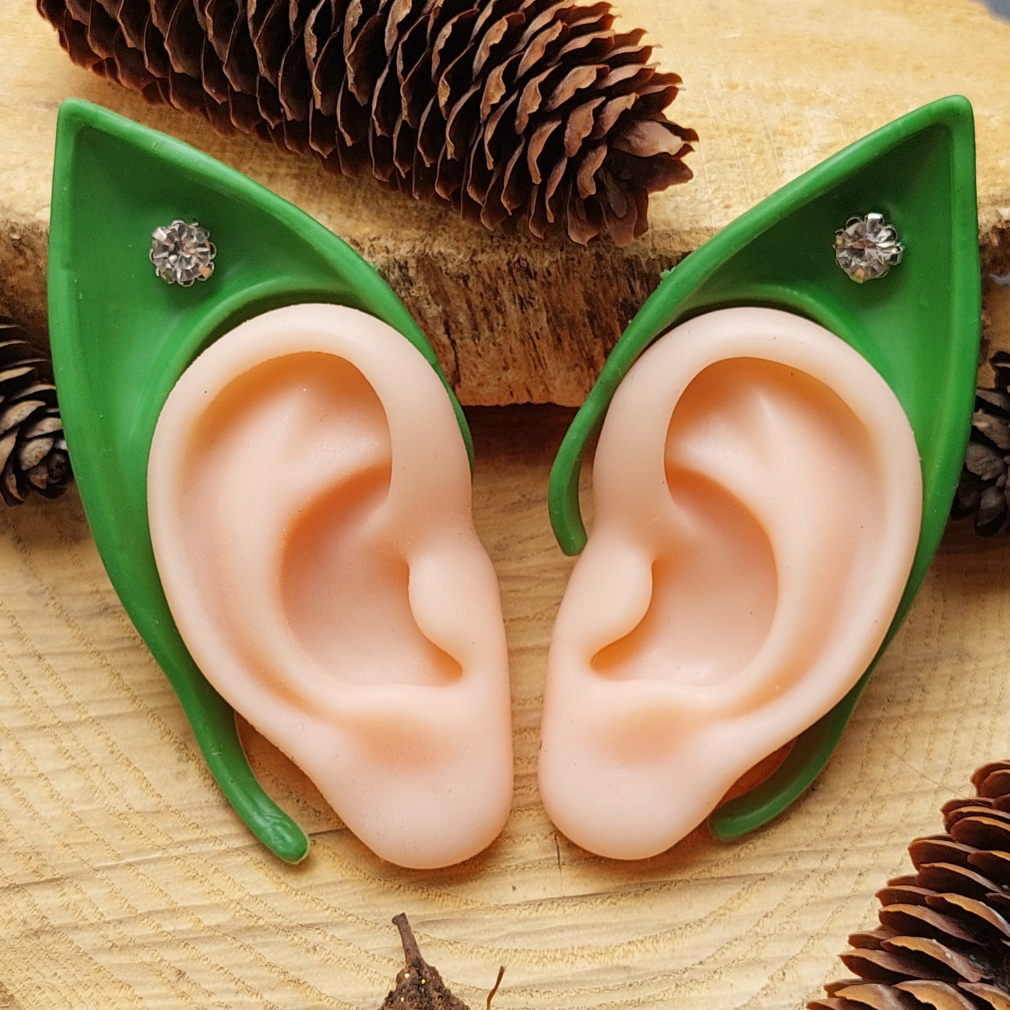 Silicone Elf Ears with Piercing – Soft Pixie Ears for Cosplay, Halloween & Fantasy Costume (2 Sizes, 6 Colors)