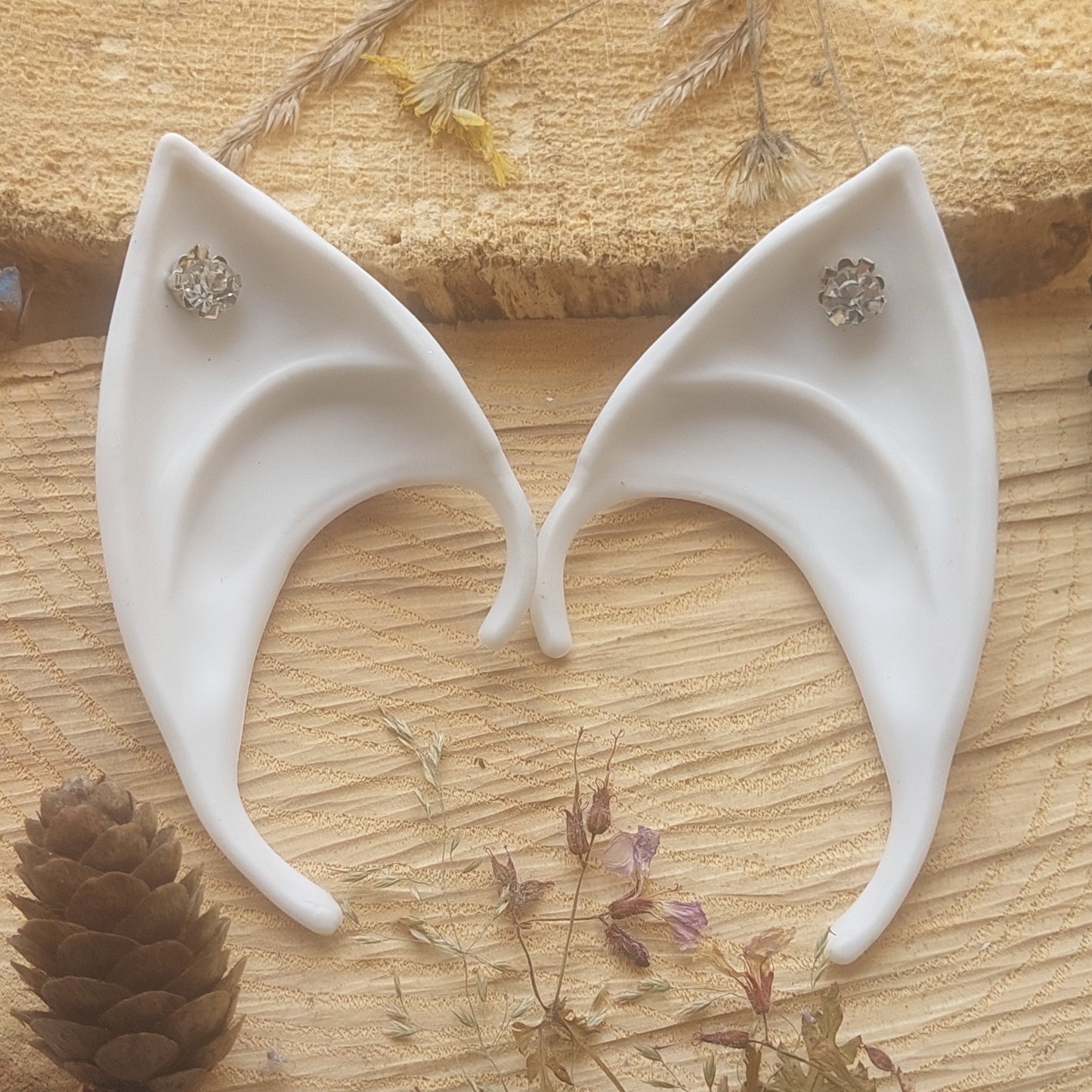 Silicone Elf Ears with Piercing – Soft Pixie Ears for Cosplay, Halloween & Fantasy Costume (2 Sizes, 6 Colors)