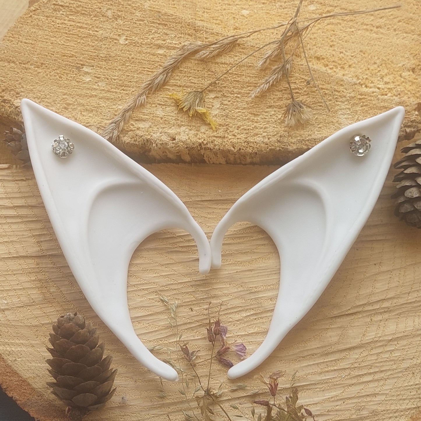 Silicone Elf Ears with Piercing – Soft Pixie Ears for Cosplay, Halloween & Fantasy Costume (2 Sizes, 6 Colors)