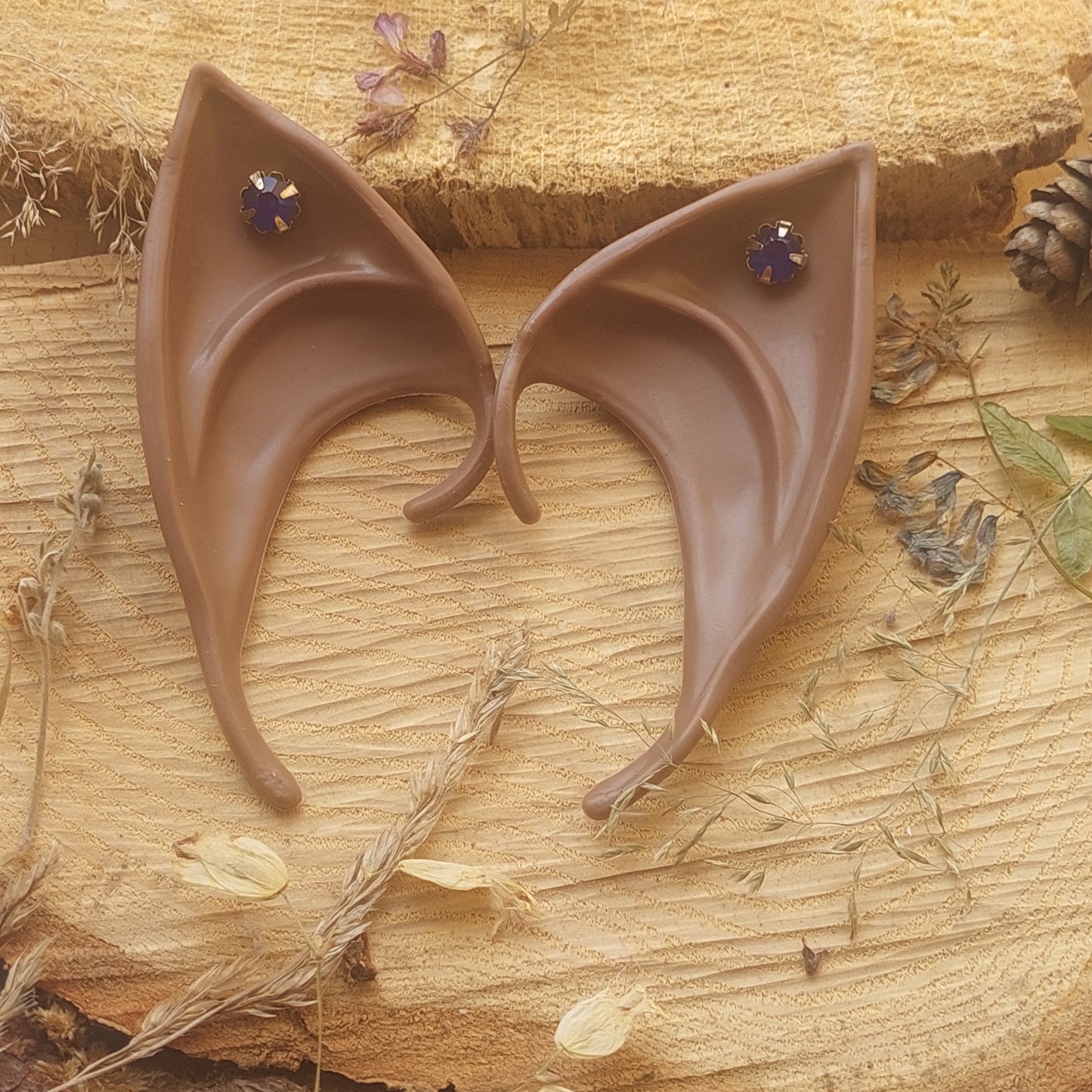 Silicone Elf Ears with Piercing – Soft Pixie Ears for Cosplay, Halloween & Fantasy Costume (2 Sizes, 6 Colors)