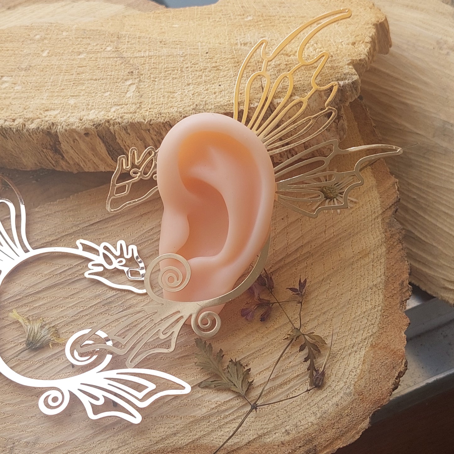 Gothic Dragon Ear Cuffs – Lightweight No-Piercing Fantasy Jewelry for Men & Women | Unique Punk Gift