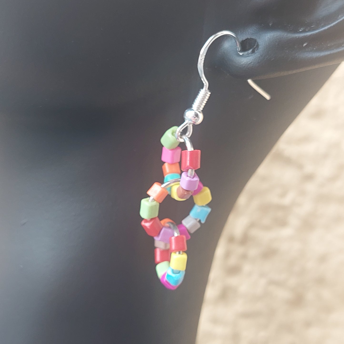 Boho-Style Handcrafted Colorful Beaded Earrings | 925 Silver Hooks | Unique Dangle Jewelry Gift for Women