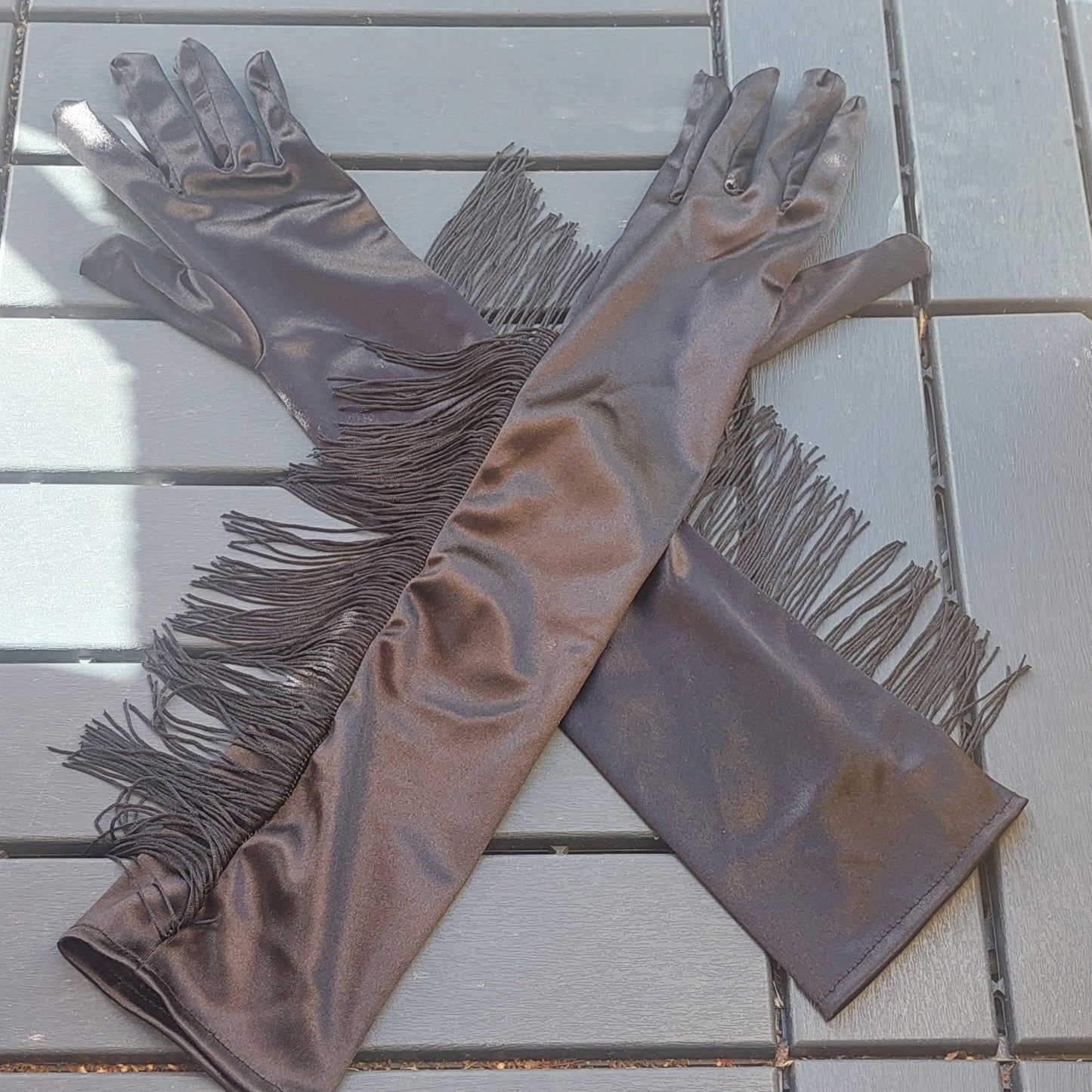 Elegant Long Satin Opera Gloves 49cm – Vintage Bridal & Evening Gloves with Gift Box