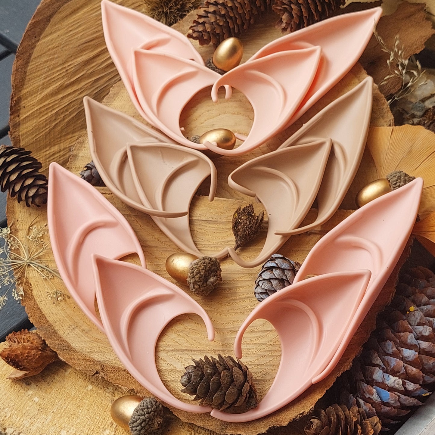 Silicone Elf Ears – Soft Pixie Ears for Cosplay, Halloween & Fantasy Costume (2 Sizes, 3 Colors)