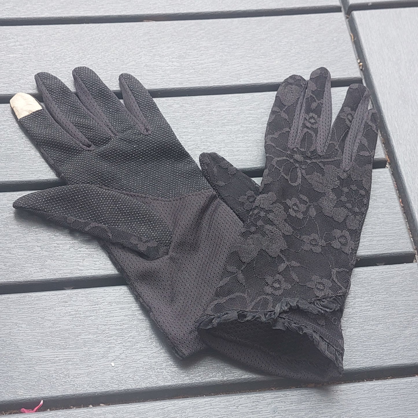 Elegant Lace Gloves for Women – Black, White & Grey | Touchscreen Compatible, Breathable, Gift Box, Wedding & Evening Accessories