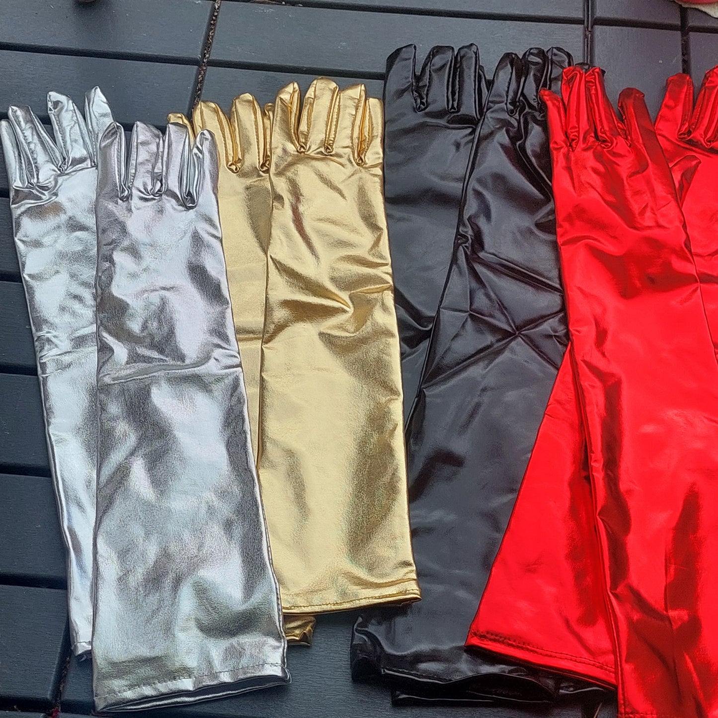 Elegant Black PU Leather Long Gloves for Women – 21" Evening Opera Gloves for Cosplay, Wedding & Formal Outfit