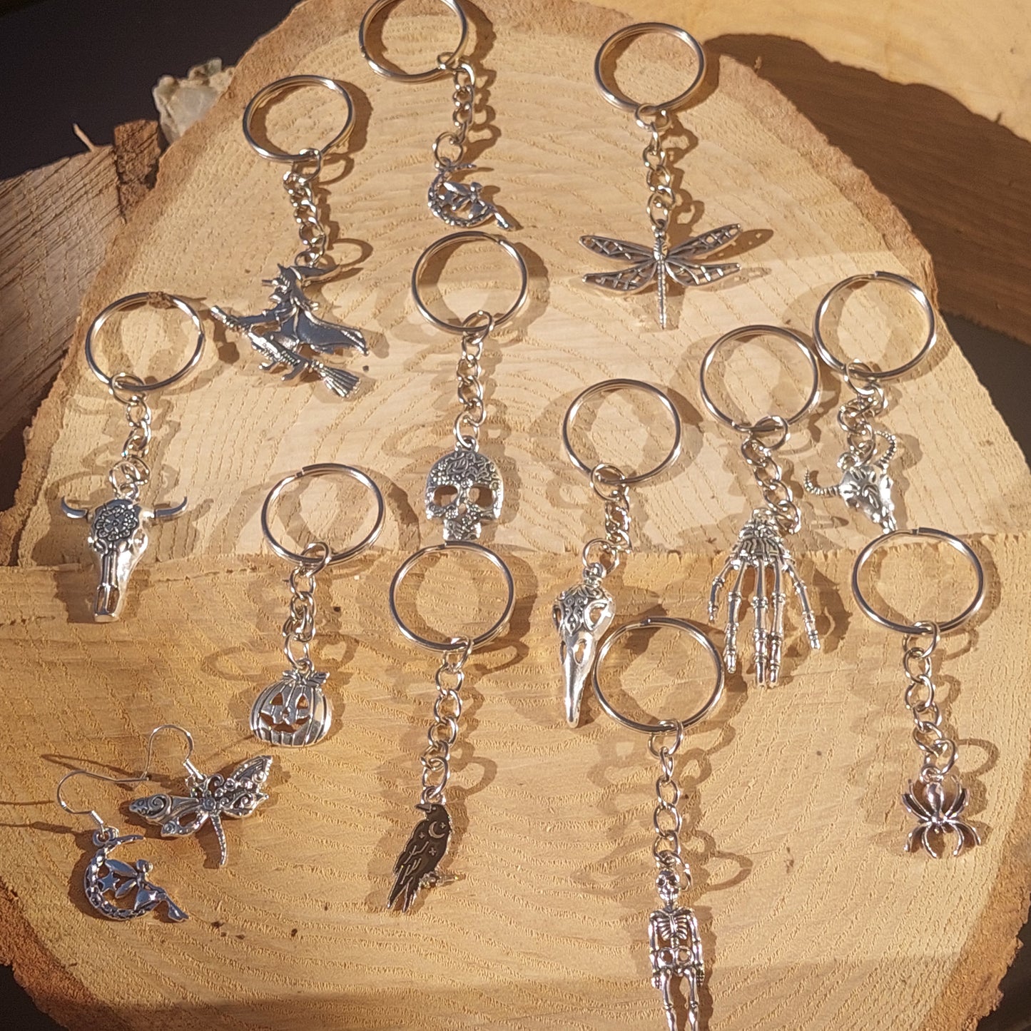 Gothic Keychain Collection | 12 Stainless Steel Halloween Charms