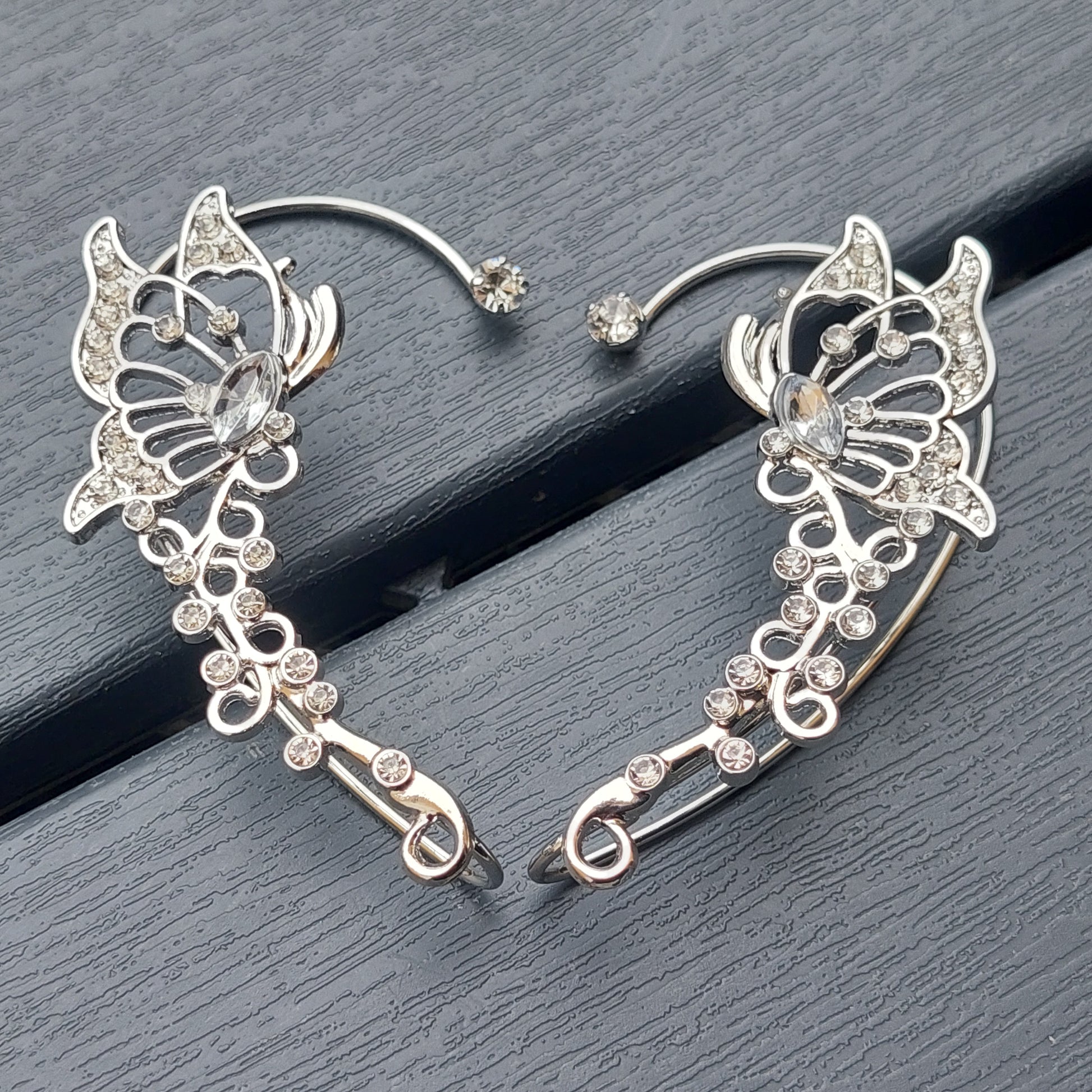 Silver Elf Ear Cuffs – Non-Piercing Fantasy Jewelry, Gift