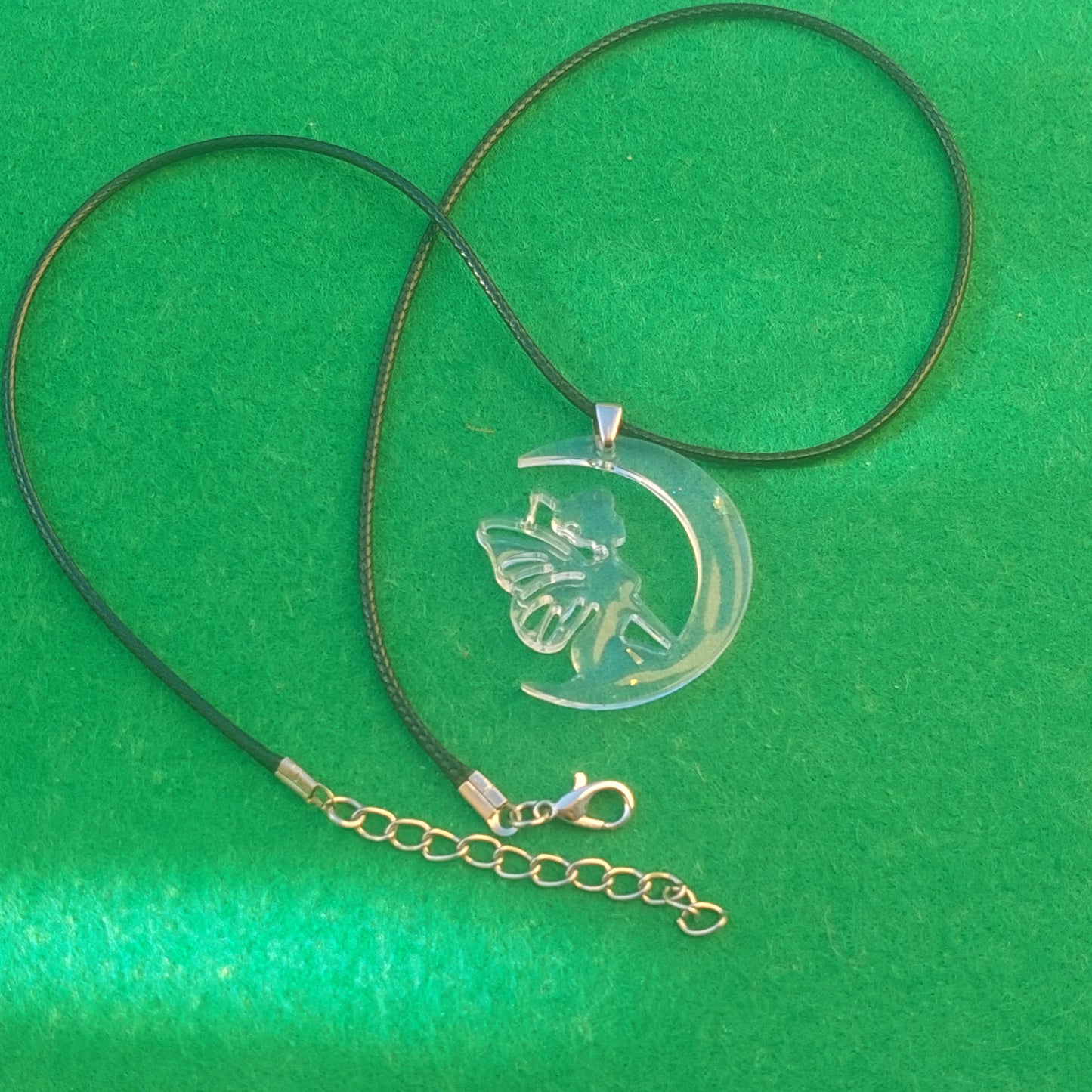 Fairy Resin Earrings – Asymmetrical Transparent Handmade Jewelry | Lightweight Hypoallergenic Dangle Earrings or Necklace Set