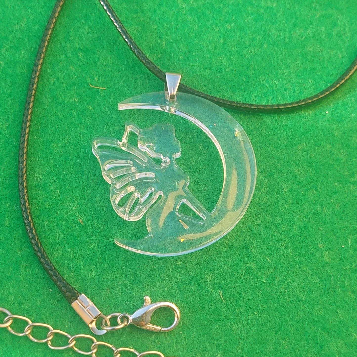 Fairy Resin Earrings – Asymmetrical Transparent Handmade Jewelry | Lightweight Hypoallergenic Dangle Earrings or Necklace Set