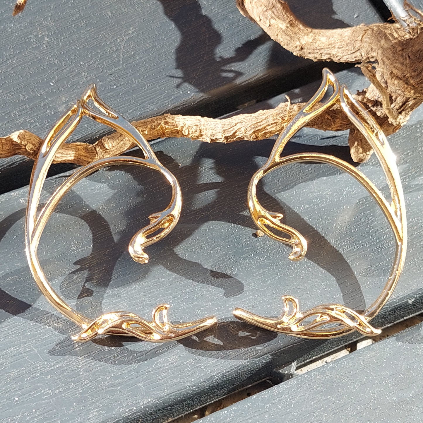 Elf Ear Cuffs – Gold & Silver Fantasy Jewelry, Gothic Earrings for Wedding, Christmas & Cosplay