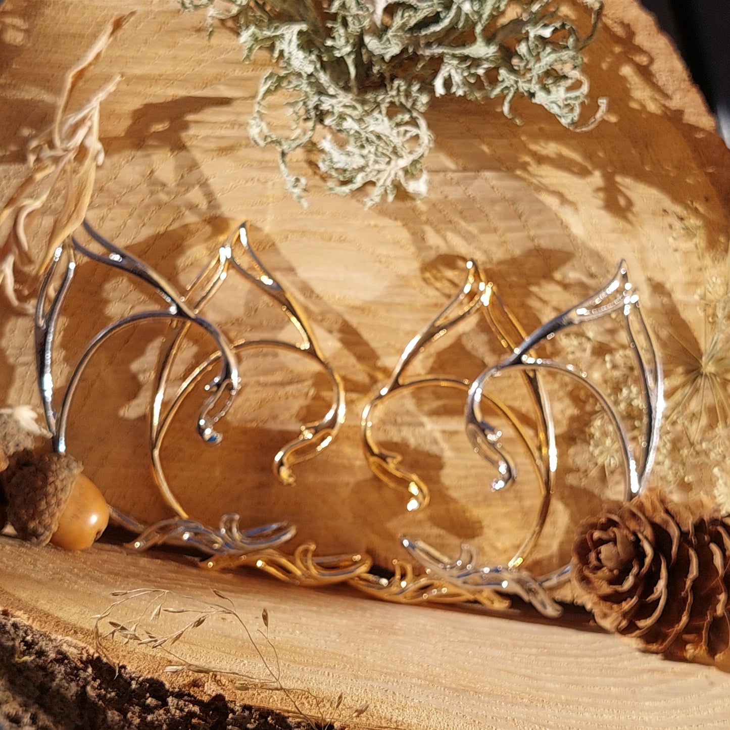 Elf Ear Cuffs – Gold & Silver Fantasy Jewelry, Gothic Earrings for Wedding, Christmas & Cosplay