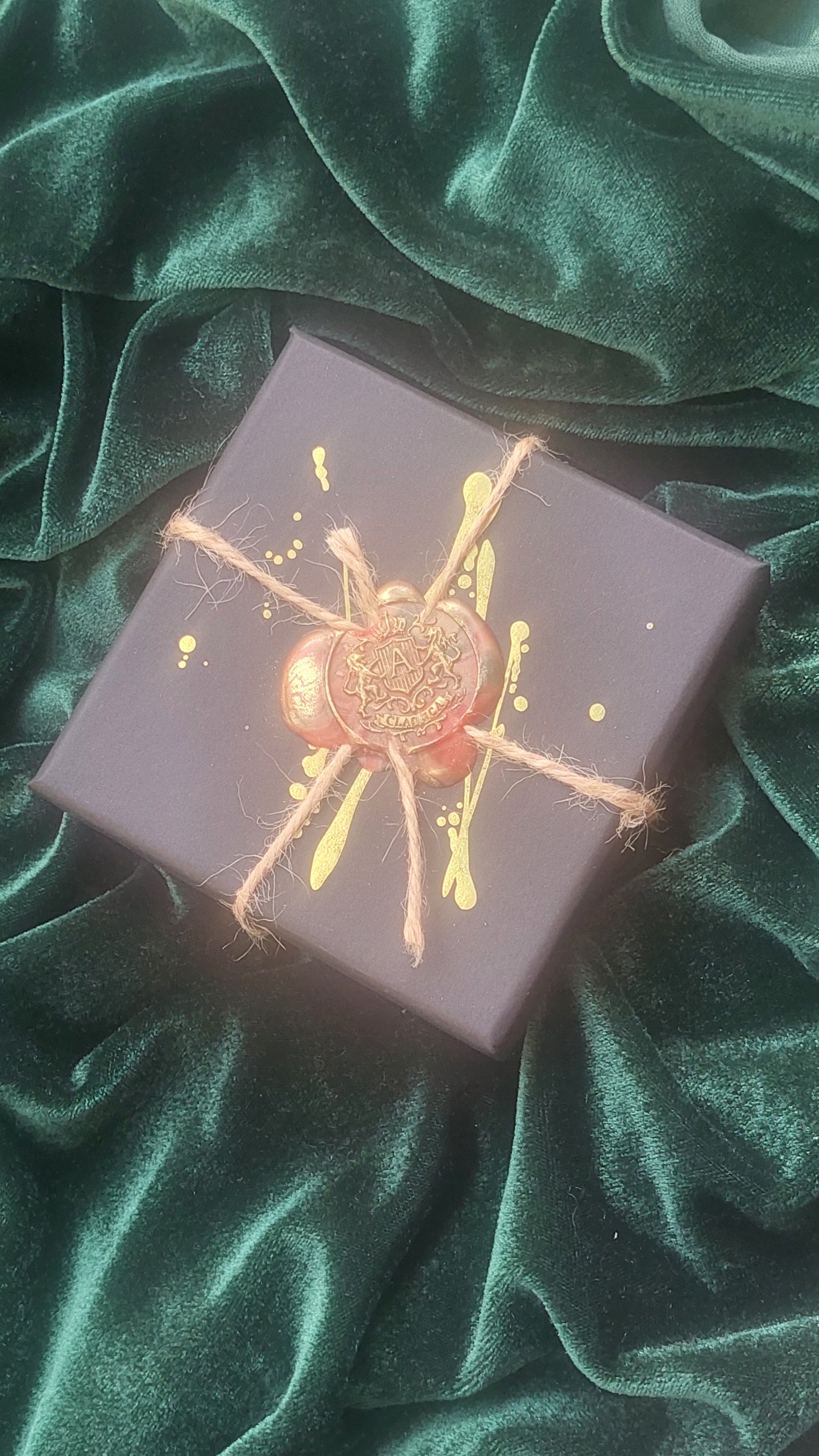 Dark fantasy elf ear cuff gift packaging - Twilight Forest box