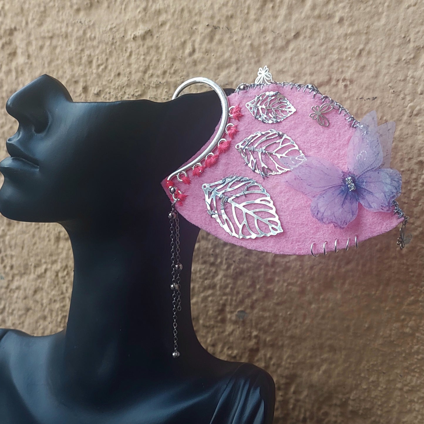 Fairy Elf Ear Cuffs, Handmade Fantasy Wings, No-Piercing Jewelrly Gift for Her