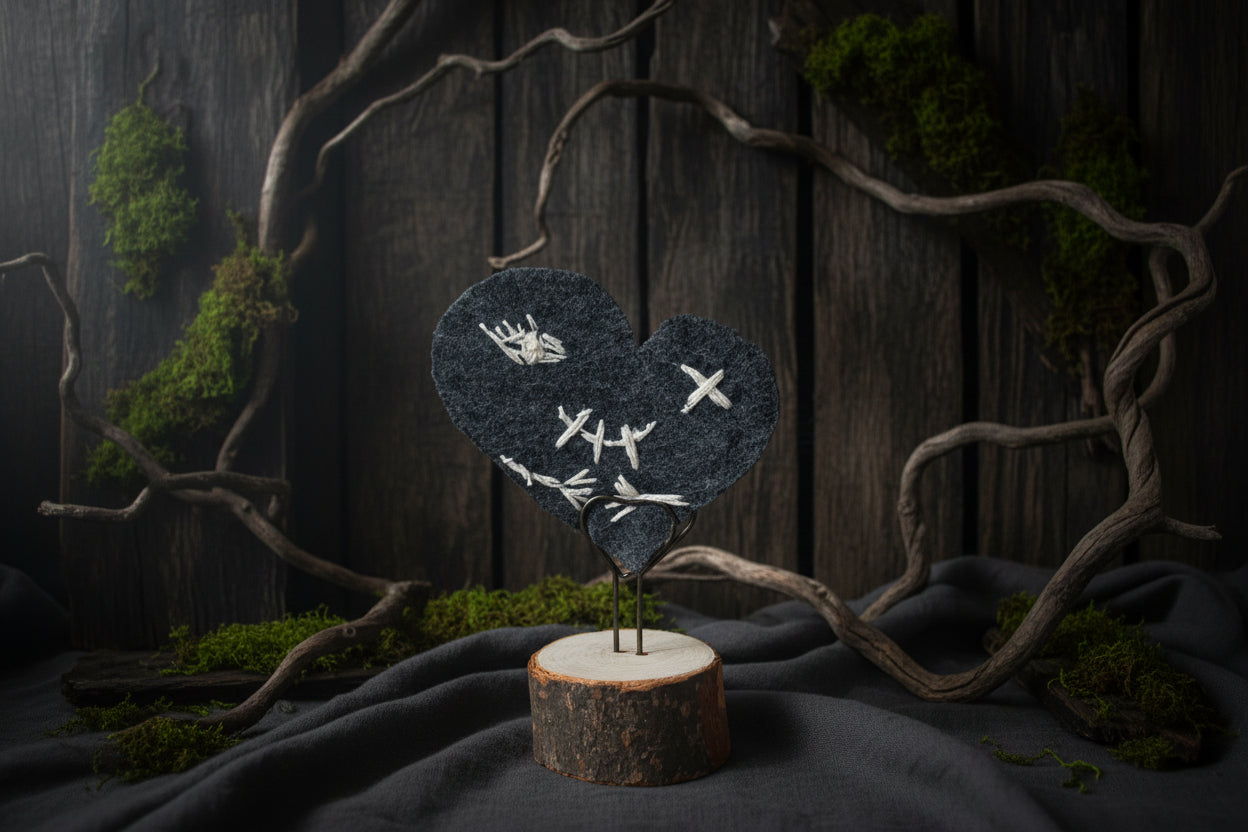 Gothic Broken Heart Desk Altar 