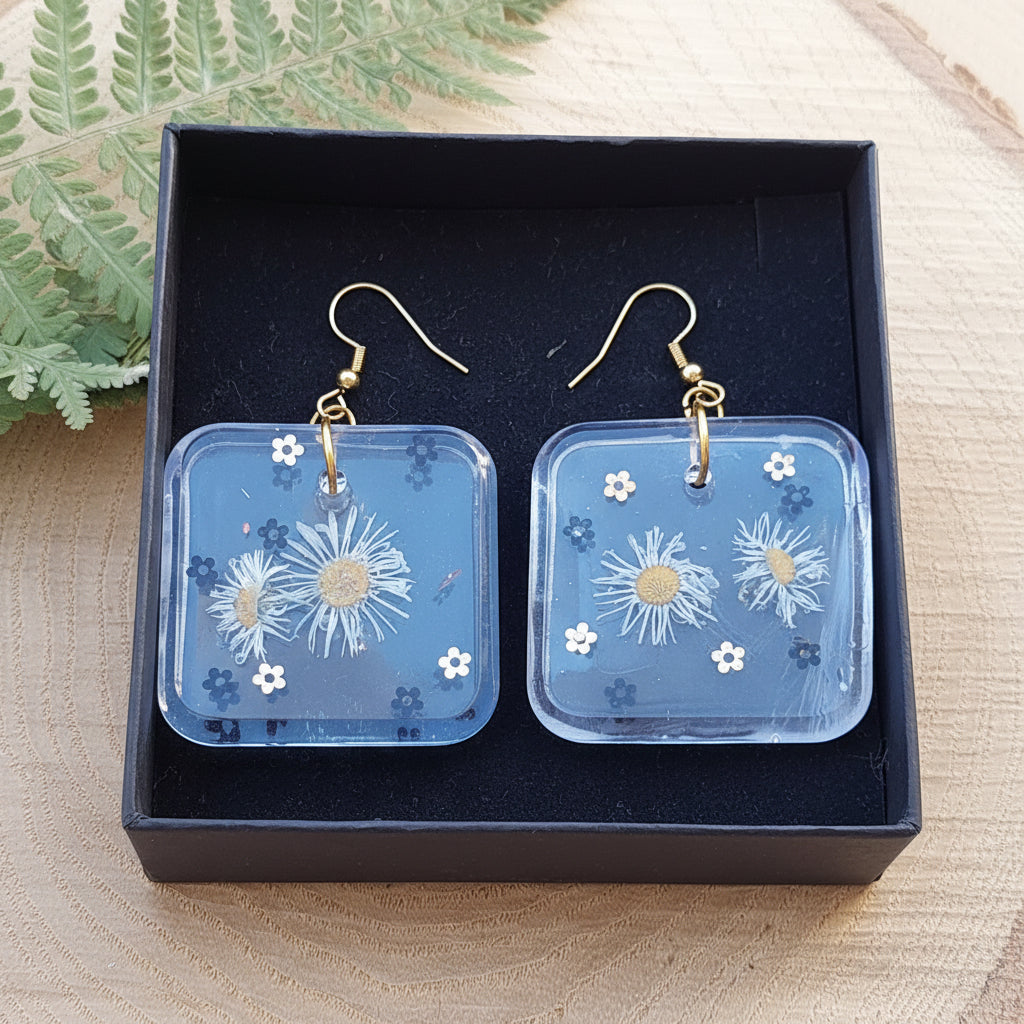 Statement Flower Earrings, Handmade Fantasy Jewelry, Limited Edition, Unique Handmade Gifts for Her