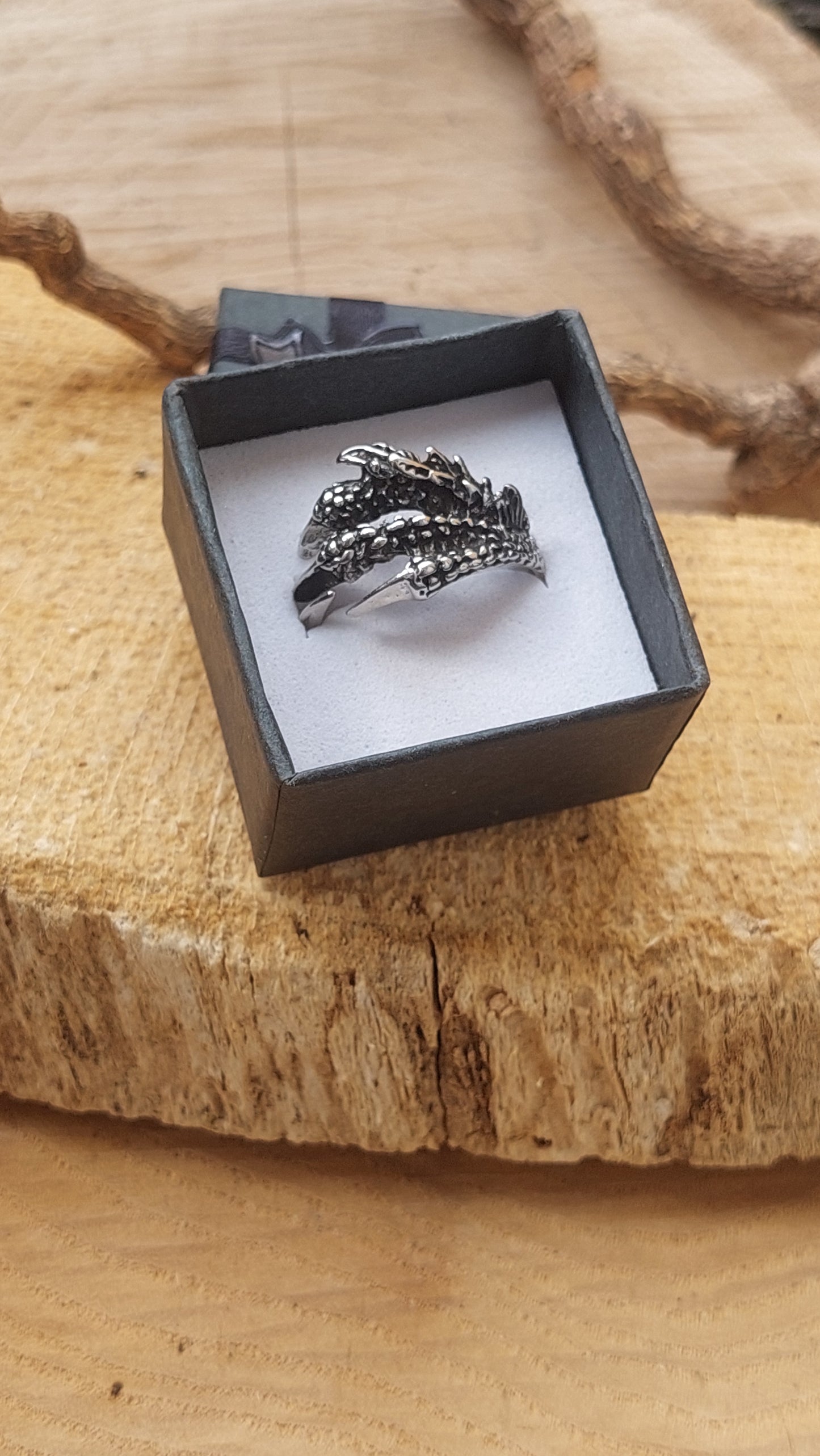 Dragon Claw Adjustable Ring — Gothic Silver | Angelenade