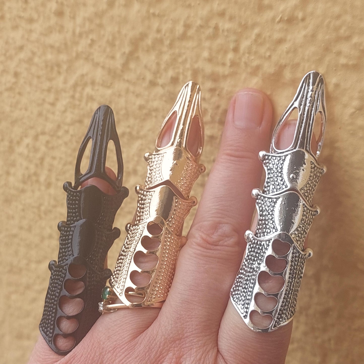 Black Claw Ring: Gothic Armor Ring Set - Fantasy Gift for Dark Souls Fans