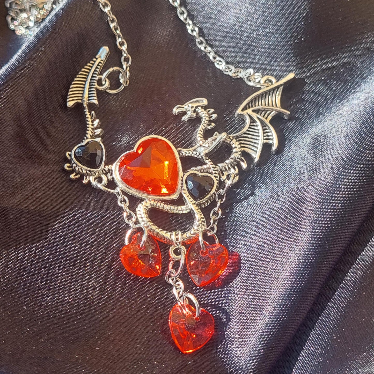 Gothic Dragon & Snake Jewelry Set – Statement Necklace + Earrings | Unique Gift for Her, Fantasy & Gothic Fashion