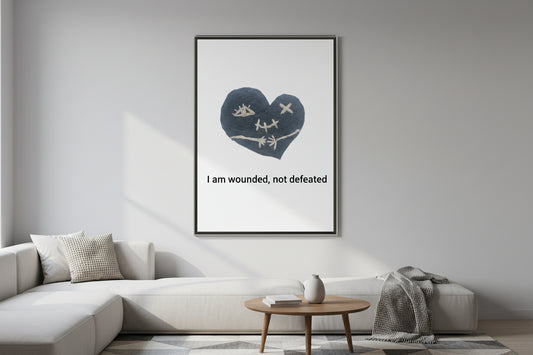 Poster — Gothic Heart Stoic Wall Art, Dark Aesthetic Framed Print 50x70I AM WOUNDED
NOT DEFEATED

Gothic Heart Collection