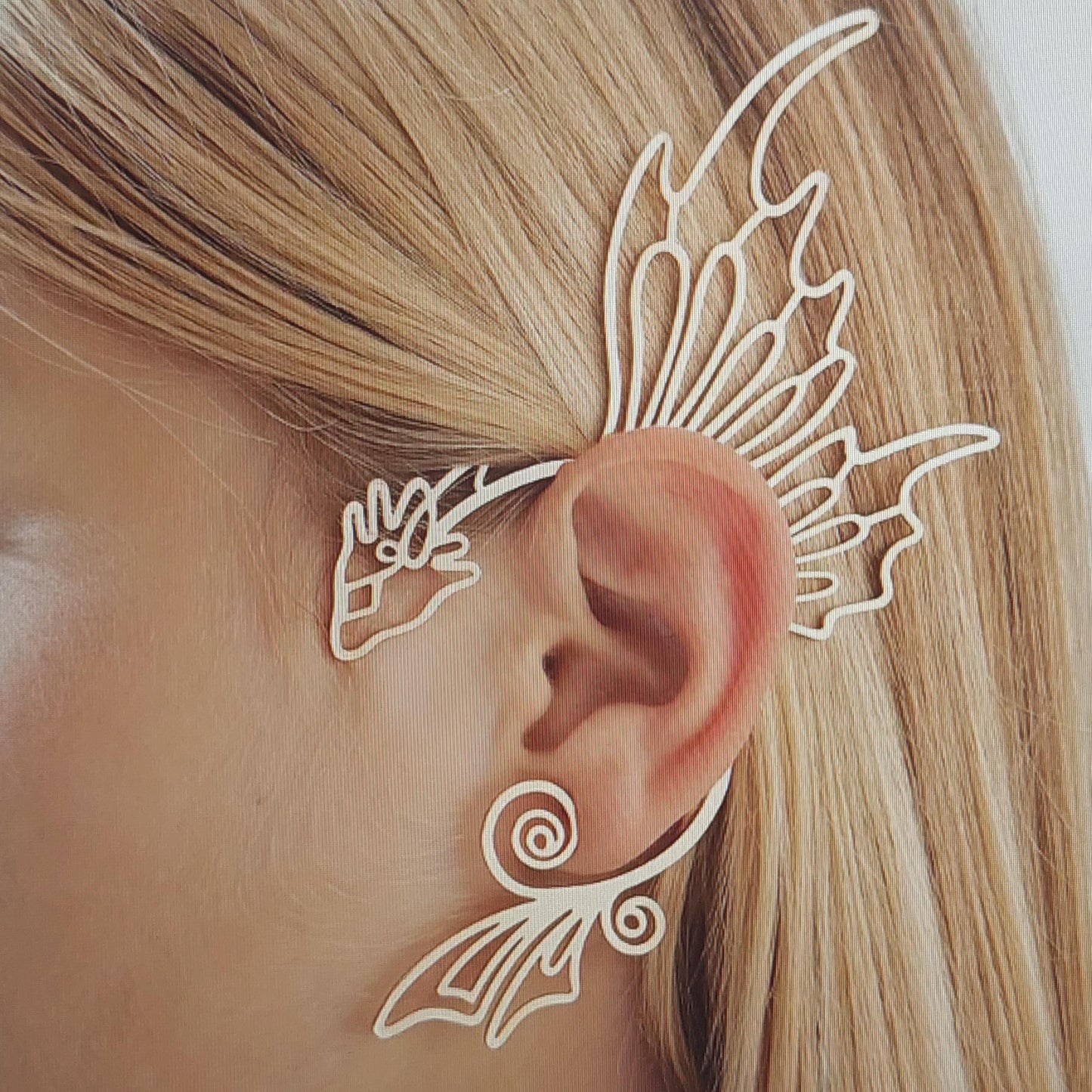 Gothic Dragon Ear Cuffs – Lightweight No-Piercing Fantasy Jewelry for Men & Women | Unique Punk Gift