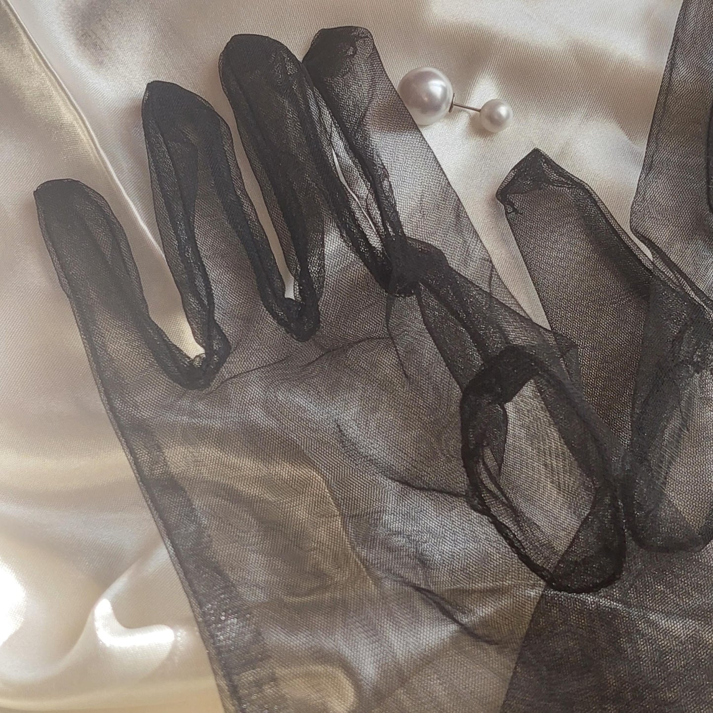Elegant Gloves Long Lace Gloves for Evening Wear, Black and Red Options Available, Gift