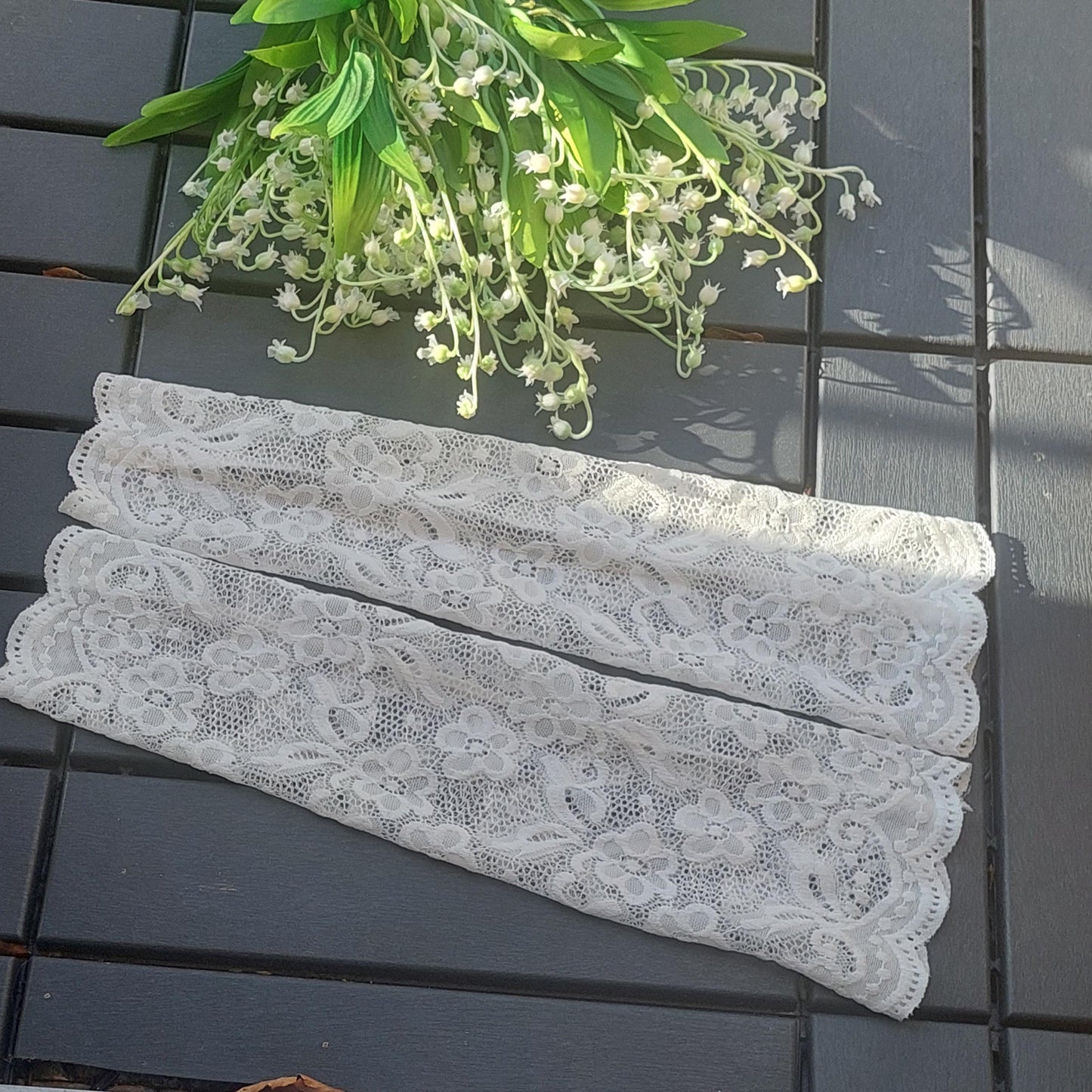 Lace Fingerless Gloves for Women - Long Black White Beige Evening Gloves