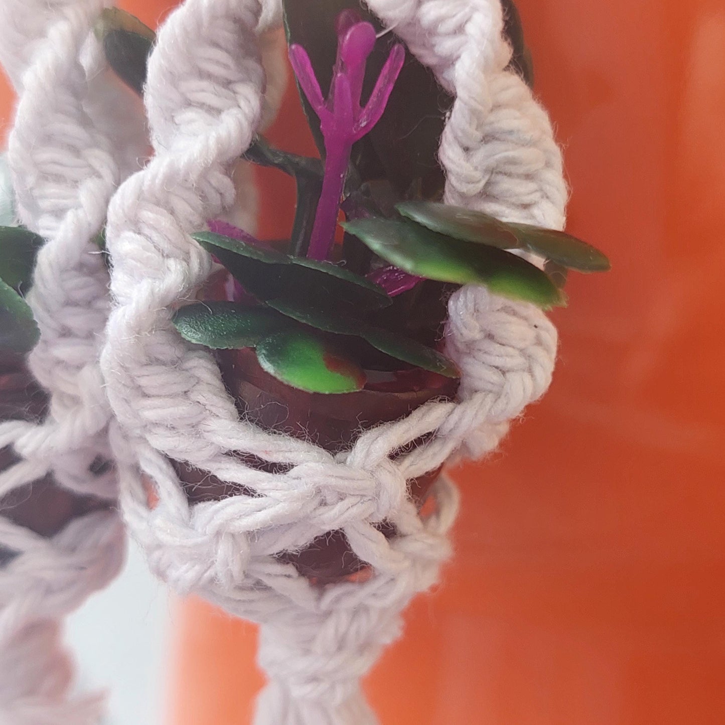 Boho Macramé Earrings with Mini Planter | Handmade Hanging Flower Pot Jewelry | Unique Bohemian Gift for Her