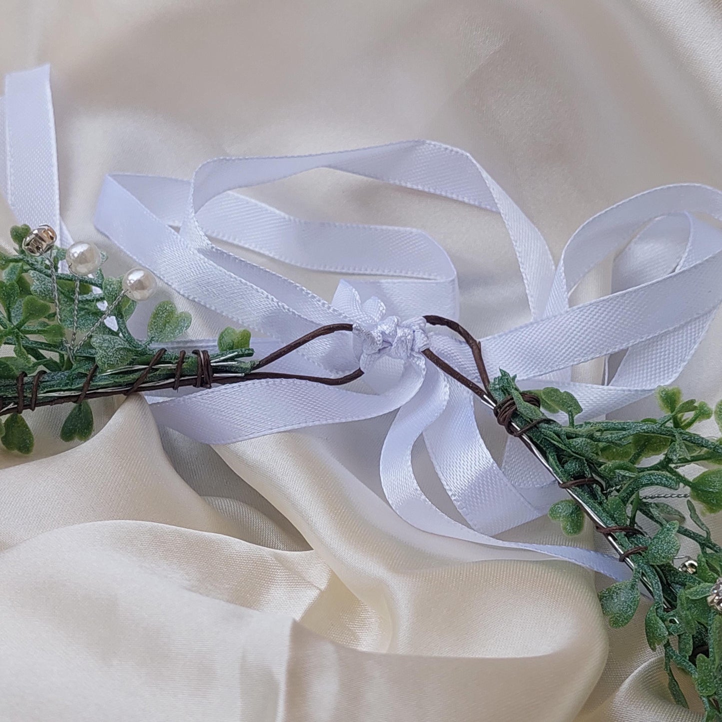 Enchanting Floral Elf Crown with Crystal Accents + Elven Ear Cuffs - Complete Elven Set