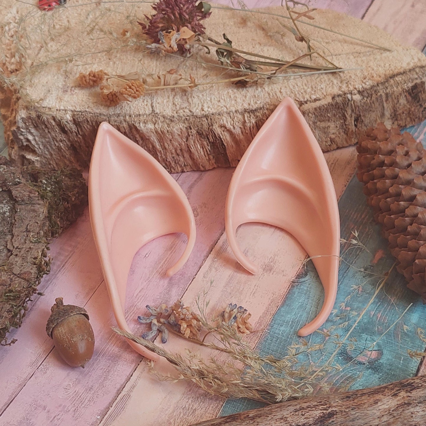Silicone Elf Ears with Crown - Complete Fantasy Jewelry Set