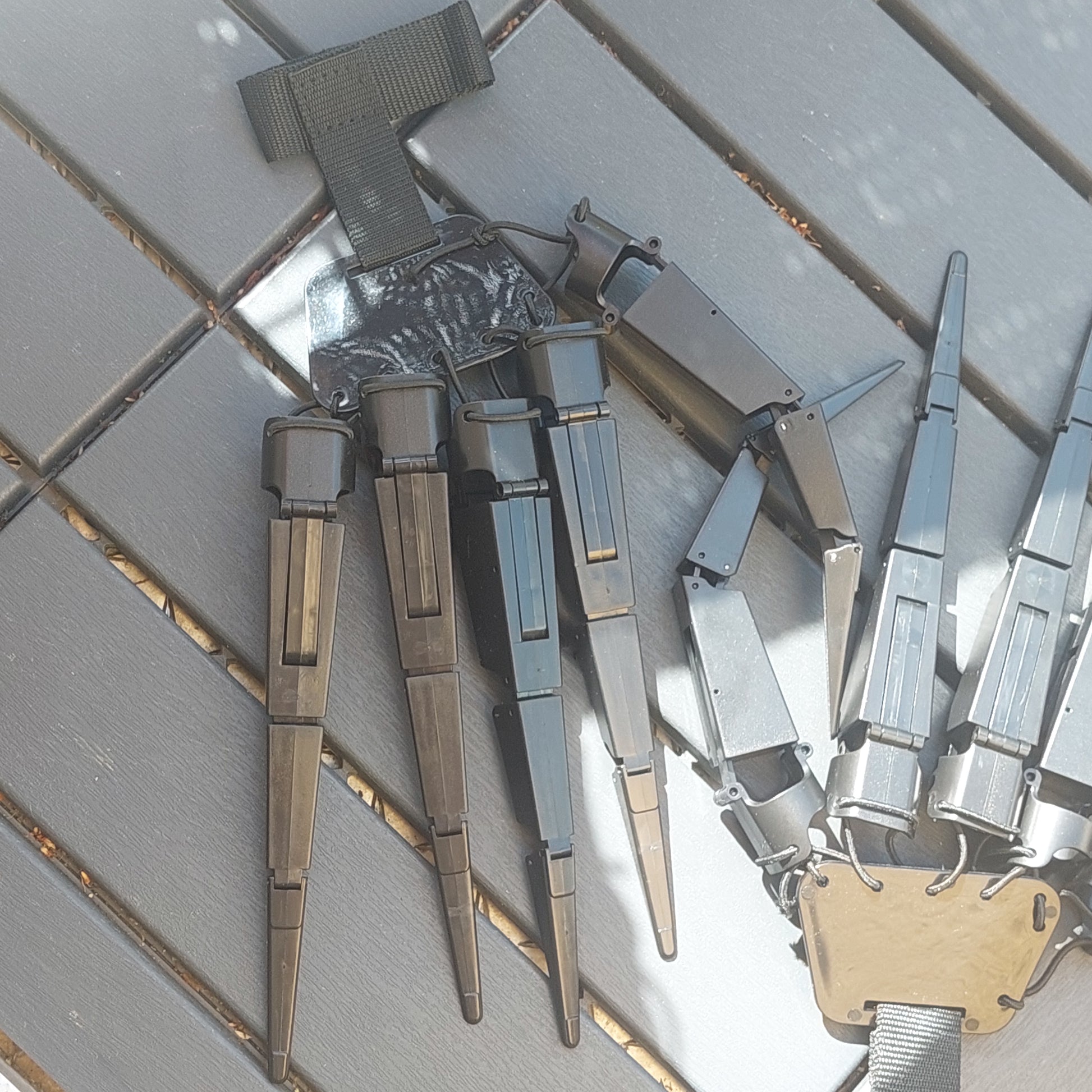 Articulated Skeleton Hand Gloves, Cyberpunk Cosplay Gauntlets, Poseable Prop Hands