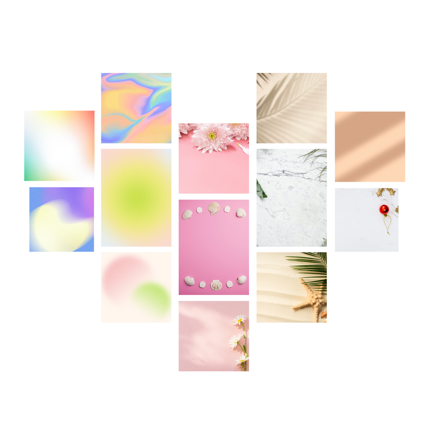 20 ästhetische Pastell-Hintergründe – Digitales Papierpaket in zarten Pastellfarben | Minimalistische Hintergründe | 96 dpi PNG | Pastell-Wallpaper-Bundle