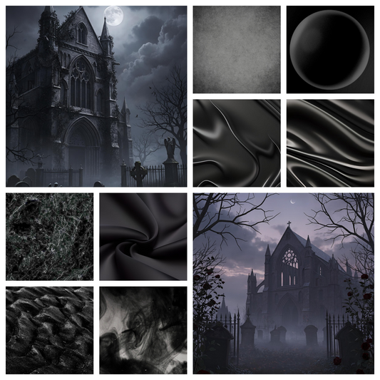 22 Gothic Aesthetic Backgrounds – Dark Fantasy Digital Paper Pack | Moody Wallpapers |96 DPI PN00G