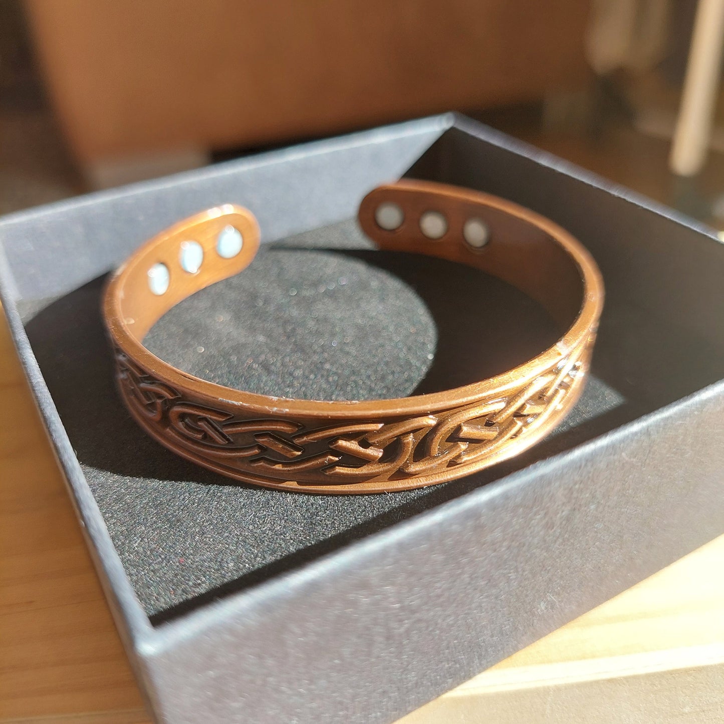 Copper Bracelet Magnetic Healing Bracelet - Engraved Retro Wellness Gift for Men and Women