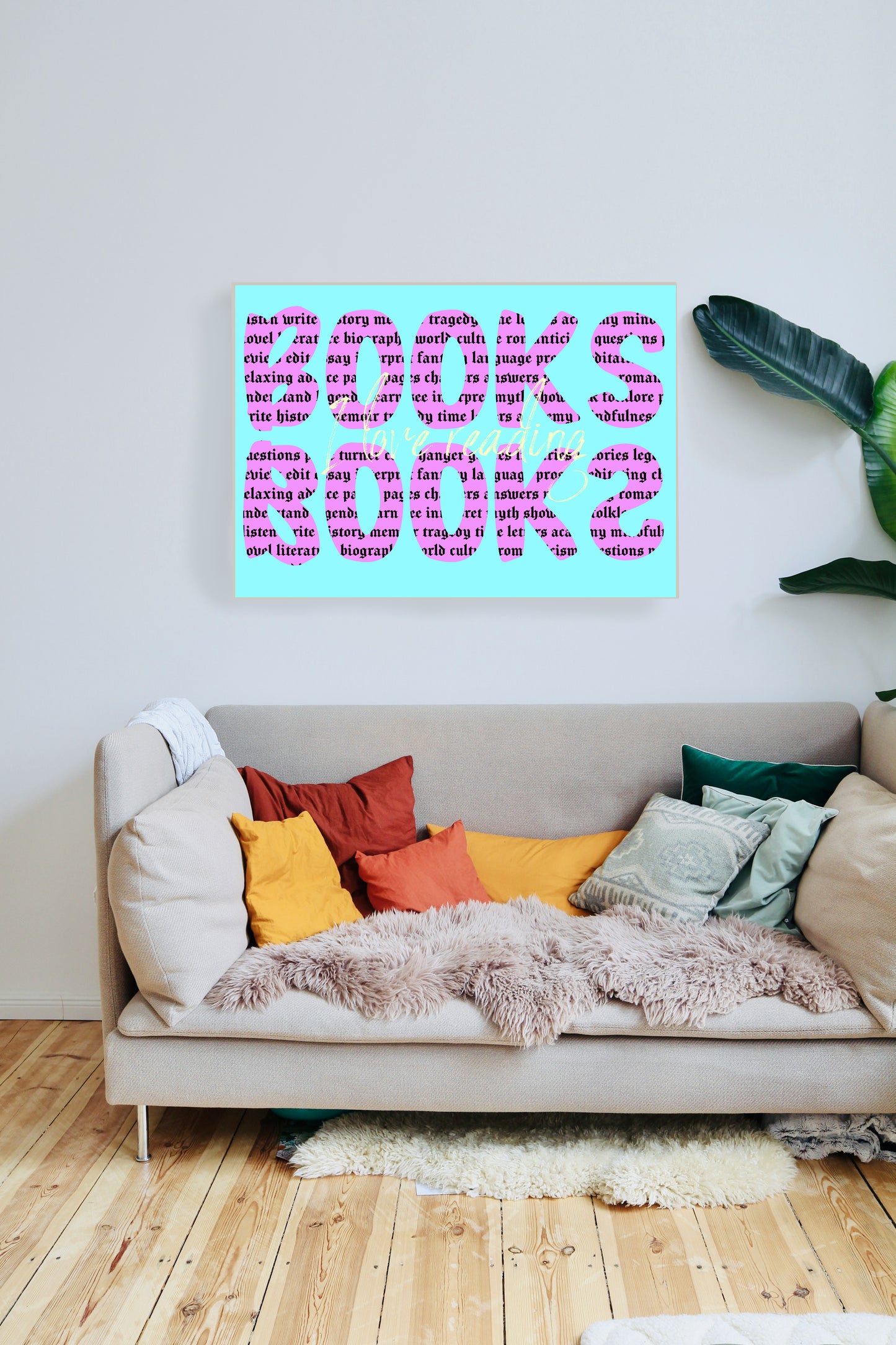 Cozy Book Lover’s Wall Art, Printable Poster for Reading Nooks, Home Decor, Digital Download, Gift