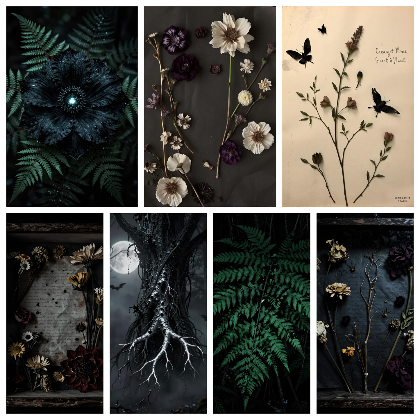 dark fantasy botanical wallpapers. Gothic, witchcore & elven aesthetics optimized for iOS & Android. Instant digital download. Dark Fantasy Botanical Mobile WallpapersBring your phone to life with 17 atmospheric dark fantasy wallpapers, featuring gothic herbs, witchcore vibes, and elven aesthetic. Each image is optimized for mobile screens, instantly downloadable and ready to use on iOS & Android devices. What’s Inside: 17 high-quality wallpapers (PNG & JPG) Optimized for mobile