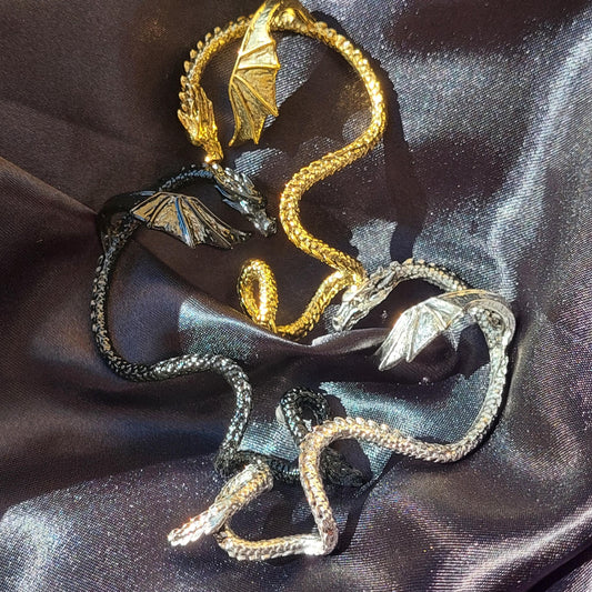 Dragon Ear Cuffs Gothic Fantasy Jewelry Gold, Silver, Black, Unique Cosplay, Gift for Him for Her