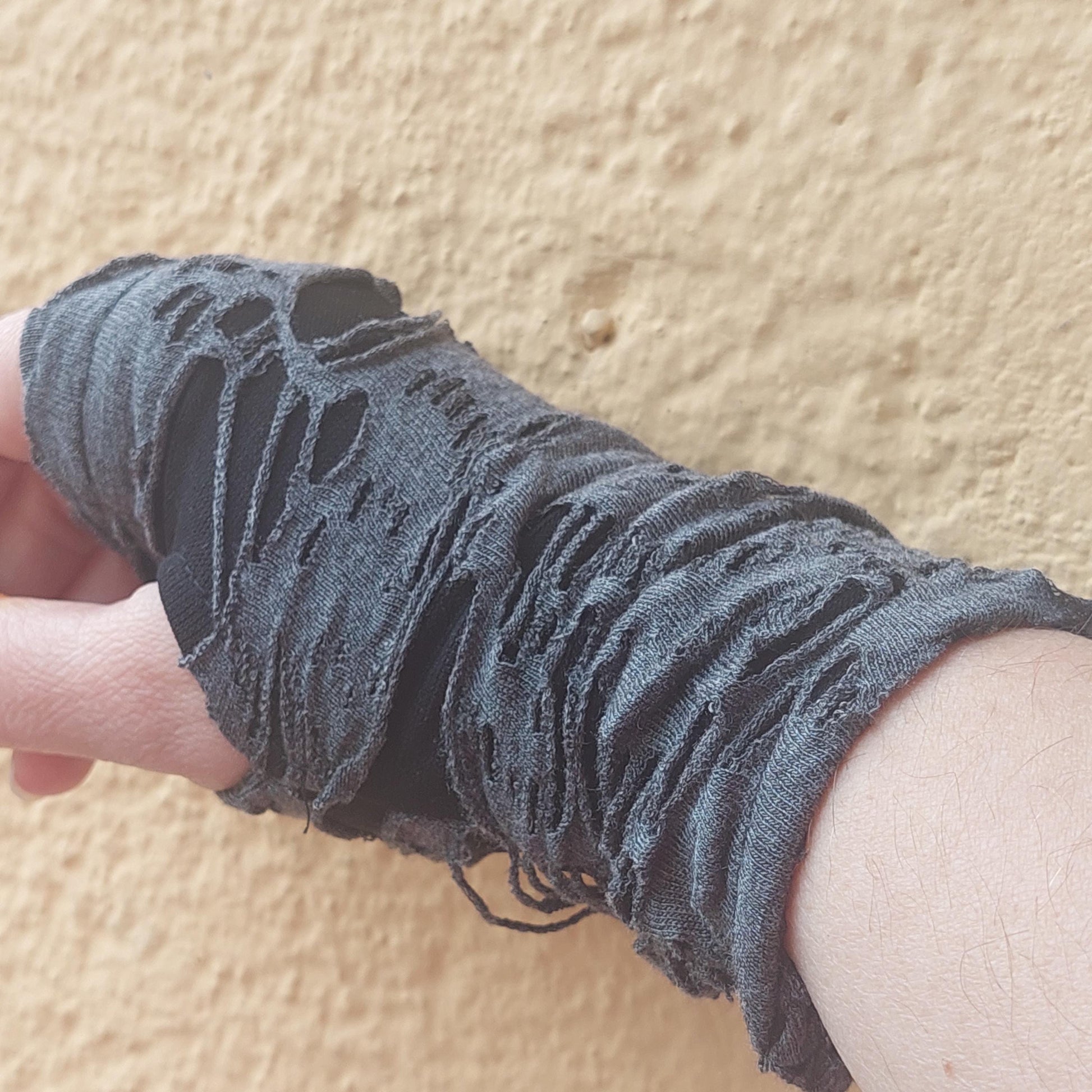 Edgy Gloves Distressed Fingerless Gloves, Evening Looks, Statement Outfits, Gift