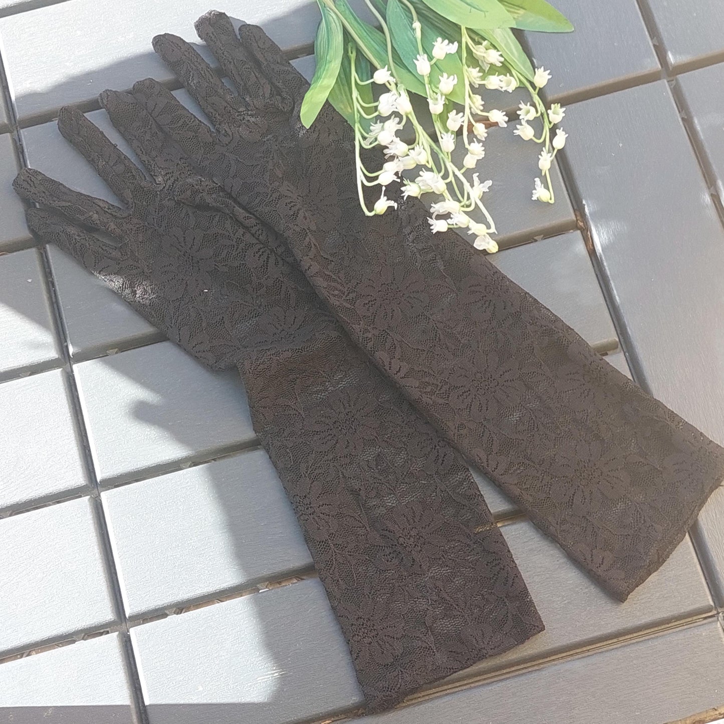 Elegant Gloves Lace Evening Gloves, Long Black, White for Weddings, Proms, Formal Events, Gift