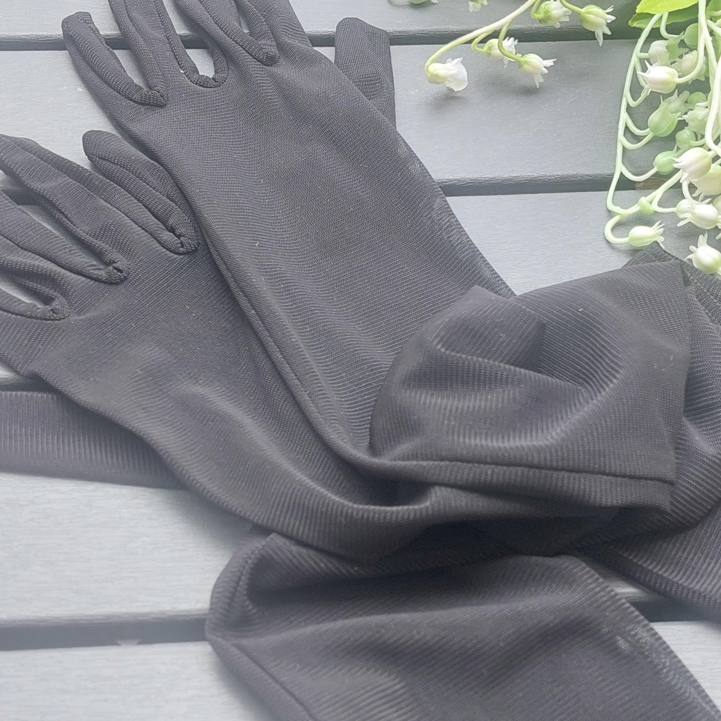 Elegant Gloves Long Lace Gloves for Evening Wear - Black Options Available