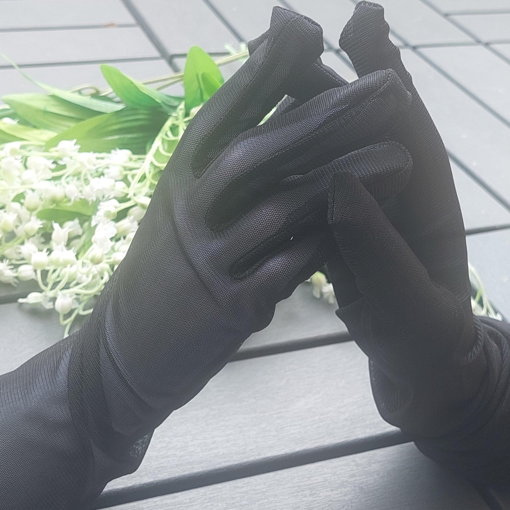 Elegant Gloves Long Lace Gloves for Evening Wear - Black Options Available