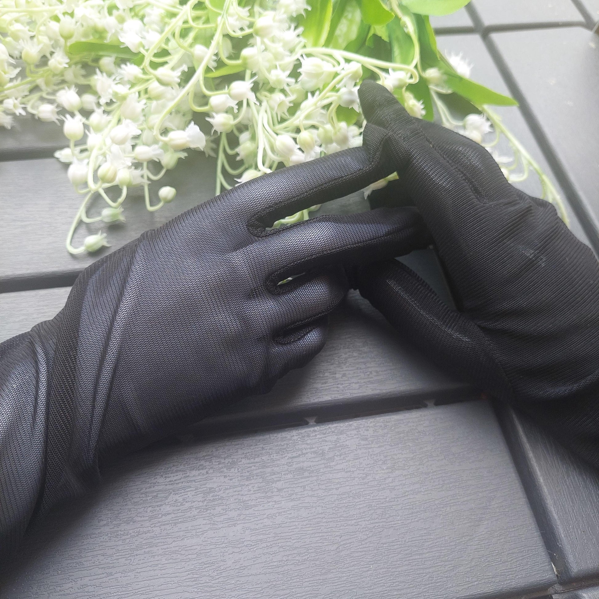 Elegant Gloves Long Lace Gloves for Evening Wear - Black Options Available