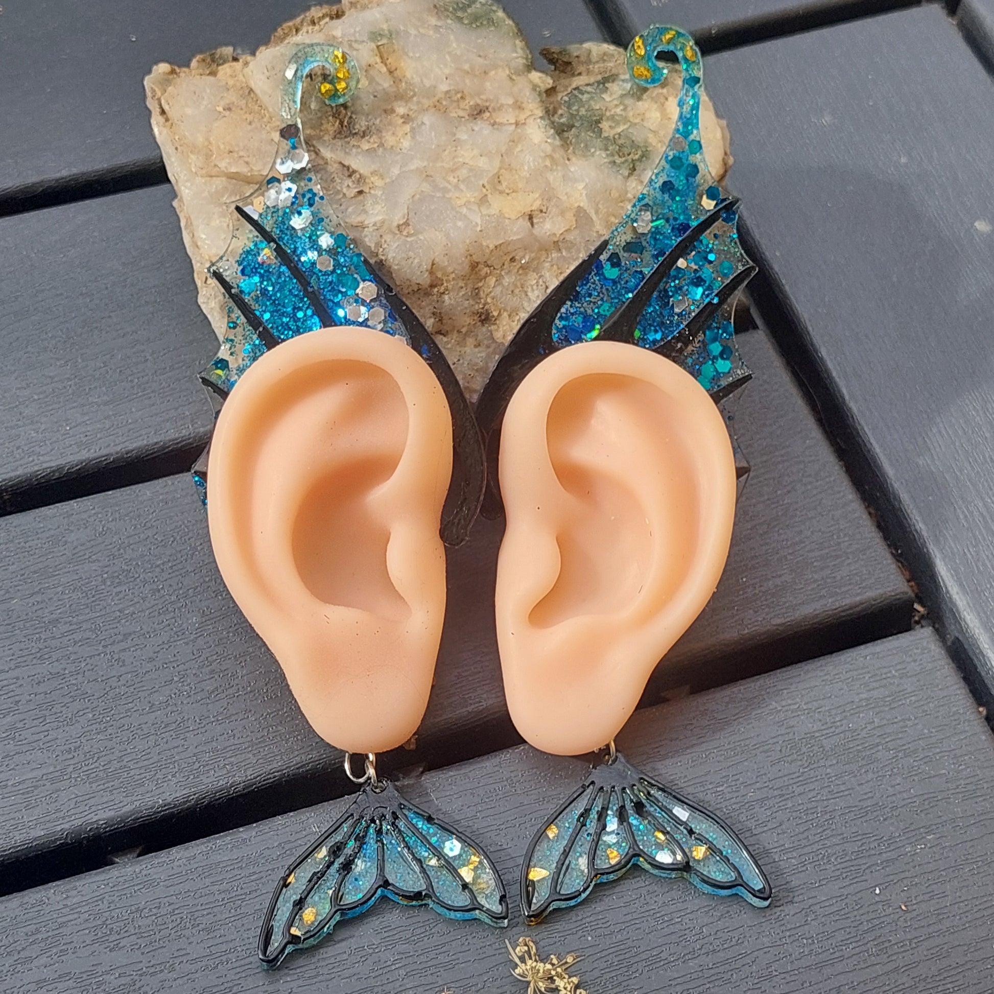 Elf/Fairy Ear Cuffs, Handmade Fantasy Ear Cuff without Piercing, Cosplay, Gift for Her
