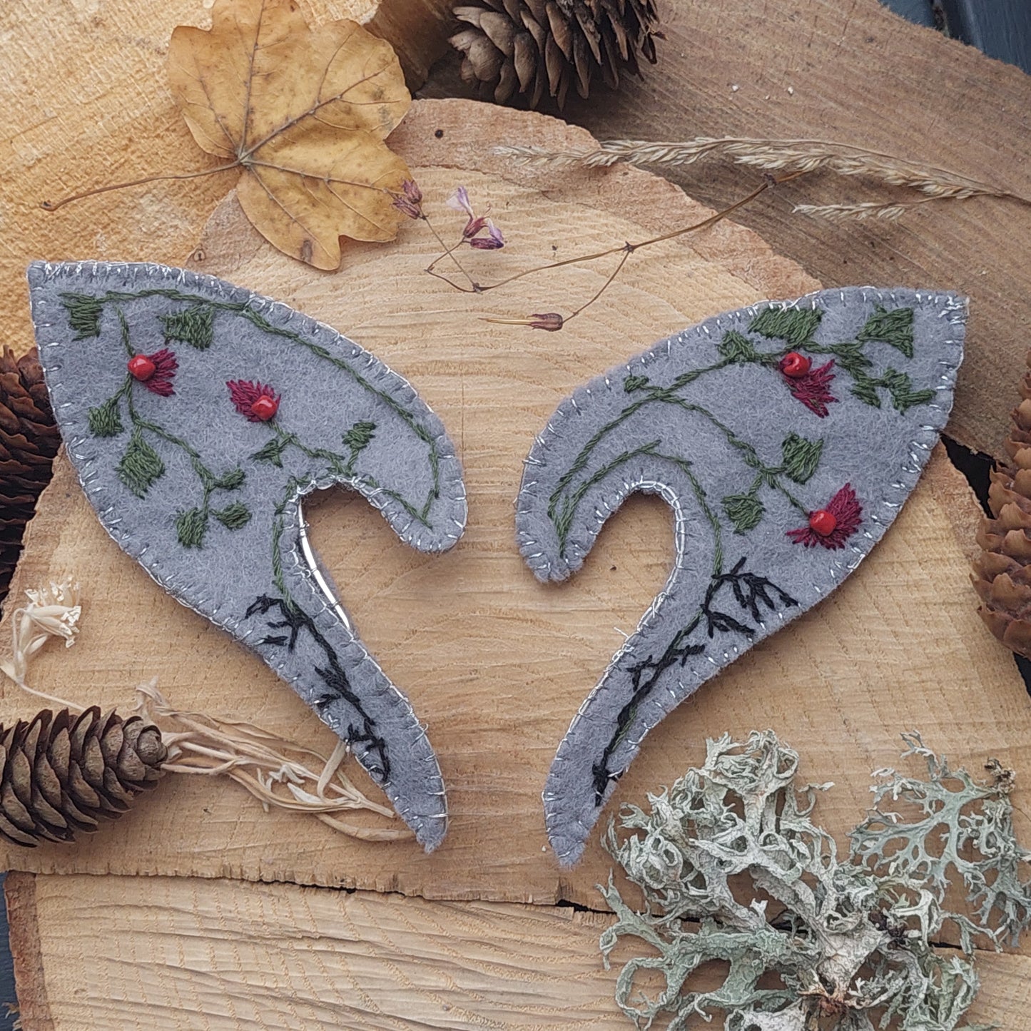 Forest Elf Ear Cuffs — handcrafted fantasy elven ears inspired by forest magic and ancient folklore.